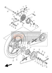 9X568B011100, Chain Set Gold Col, Yamaha, 0